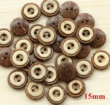 

30pcs/lot Natural coconut shell buttons,15mm, accssories sewing button (ss-1166-725)