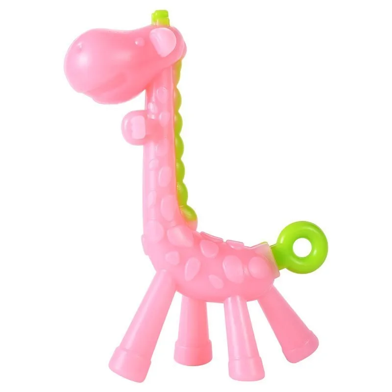 Safe Silicone Giraffe Baby Teether Soft Teething Toy BPA Giraffe Pendant Necklace Baby Food Grade Necklace Teething Hanging Toys - Цвет: 1