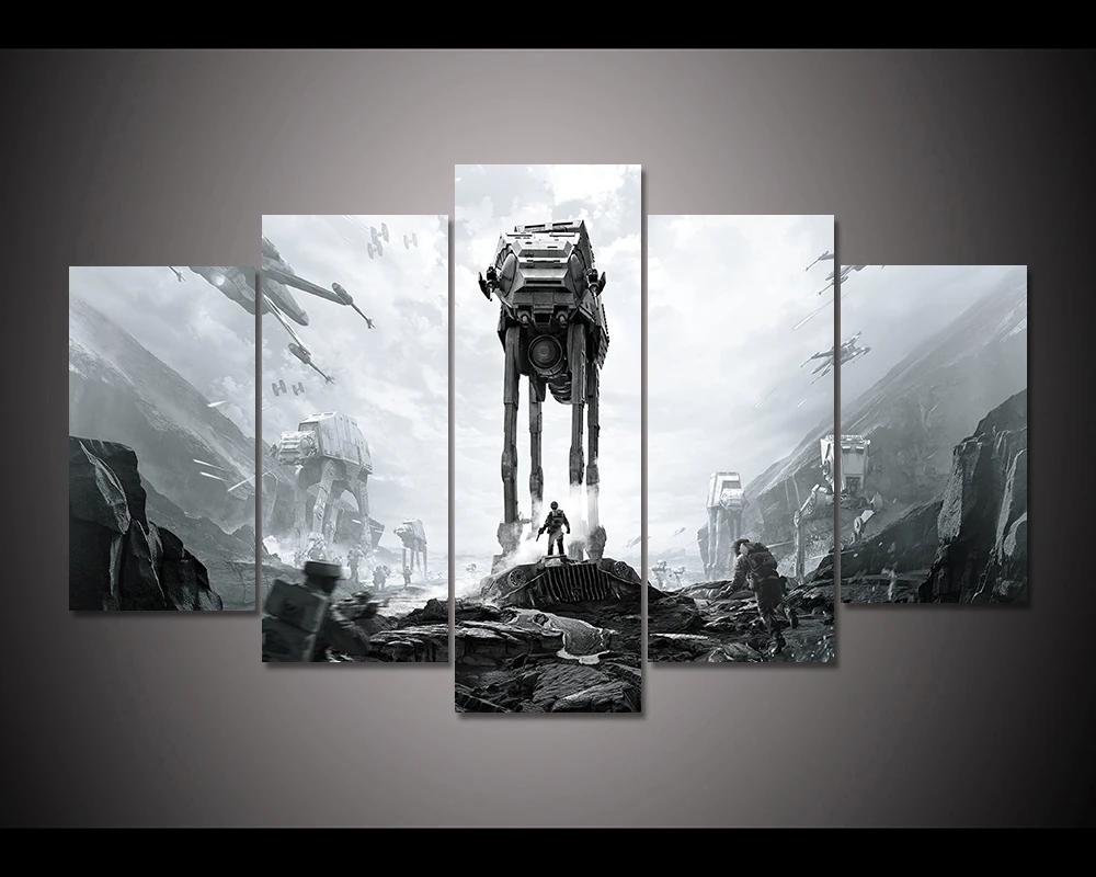 

Canvas Posters For Living Room Framework HD Prints Pictures 5 Pieces Star Wars Battlefront Movie Paintings Home Decor Wall Art