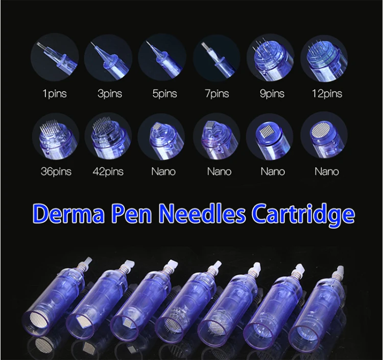 10pcslot Dr Pen A6 1 3 5 7 9 12 36 42 pins Nano Needle Cartridge For MYM Derma Pen Auto Microneedling Electric Derma Pen1
