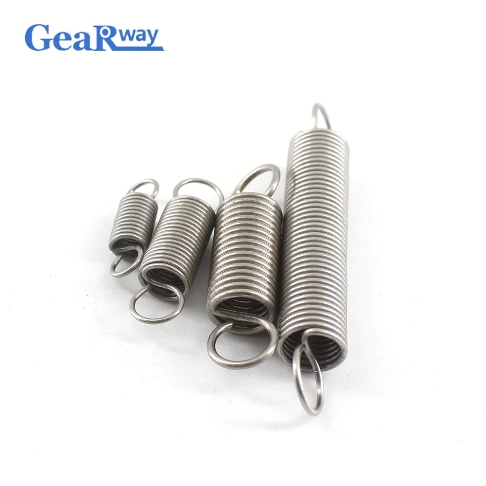 Gearway 5pcs Stainless Steel Extension Spring with Hooks Small Tension