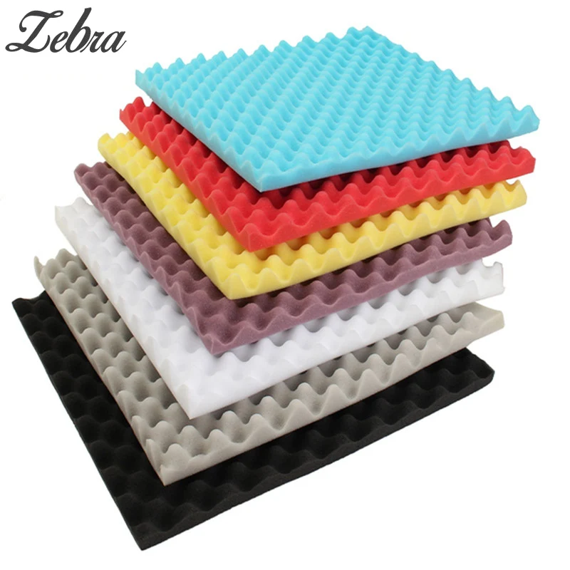 

Hot New 500x490x30mm Soundproofing Foam Studio Acoustic Foam Soundproof Absorption Treatment Panel Tile Wedge Sponge Foam
