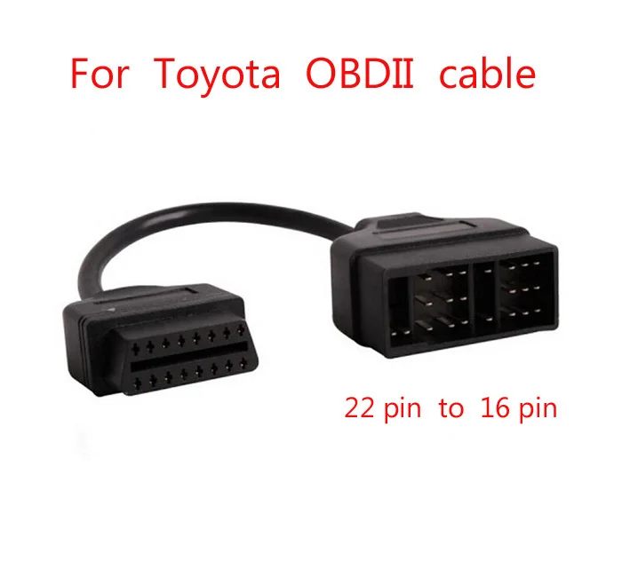 

For Toyota OBD Connect 22 Pin 22pin Male to OBD2 OBDII DLC 16 Pin 16pin Female Connection Adapter Cables Diagnostic cable