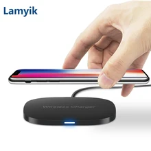 QI Беспроводной Зарядное устройство для iPhone X 8 Samsung S8 S7 плюс универсальный настольный QI Беспроводной Зарядное устройство быстрой зарядки площадку для смартфоны