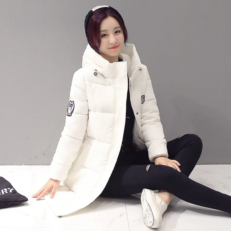 Fashion Down jacket woman hooded coats white pink Thicken warm winter snow long womens jackets overcoat women coat plus size