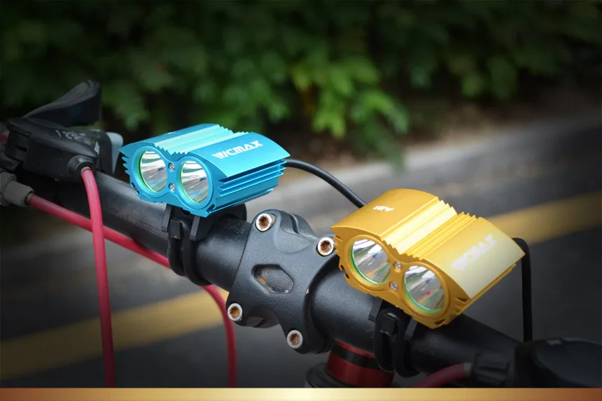 Велосипедный светильник, велосипедный светильник, 5000 люмен, XML U2, светодиодный велосипедный светильник, велосипедный светильник, лампа+ аккумулятор 6400 мАч+ зарядное устройство - Цвет: Оранжевый