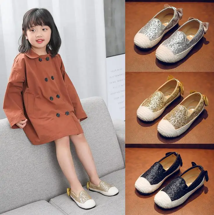 

2019 new children's shoes children's princess shoes girls fashion wild sequins shoes casual shoes