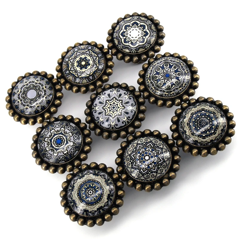 

1x New Vintage Retro Geometry Pattern Cabinet Knobs Drawer Cupboard Wardrobe Crystal Pull Handle Kids Room Knob