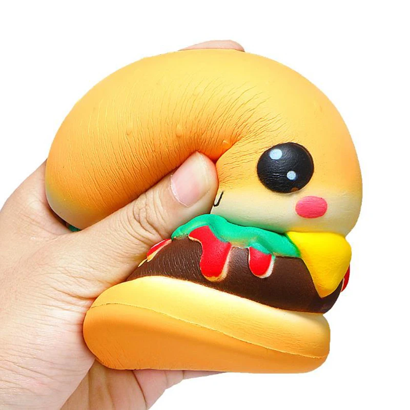 Jumbo Kawaii Burger Squishy медленно поднимающийся креативный крем с ароматом, мягкая декомпрессионная сжимающая игрушка для снятия стресса, Забавная детская Подарочная игрушка