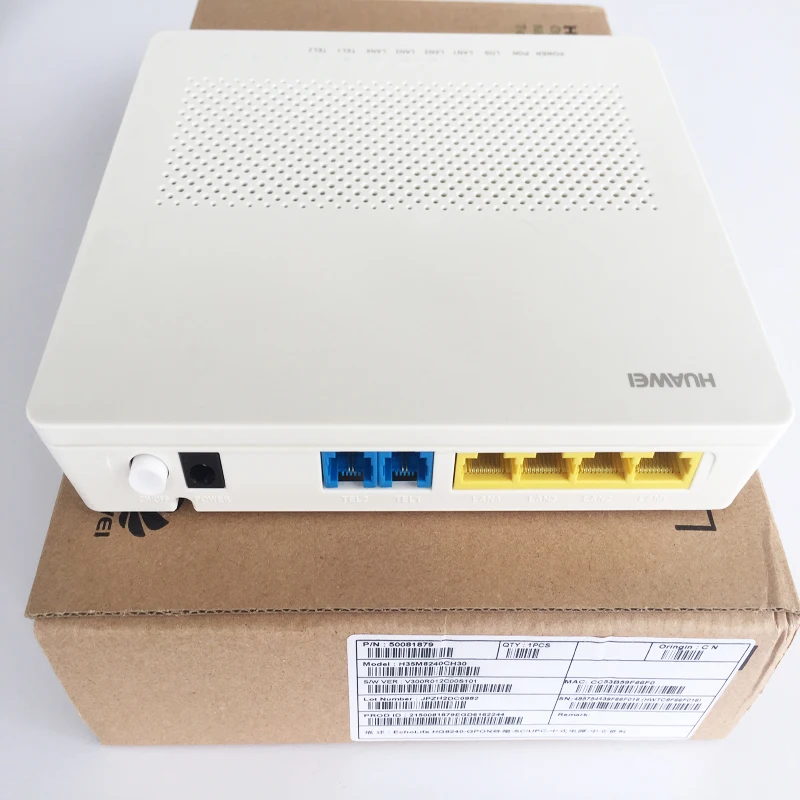 huawei HG8240 GPON ONU 4 Ethernet LAN Порты и разъёмы+ 2 голос горшки английский Настройка прошивки, SIP для оптического кабеля ftth