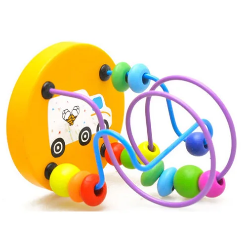 Hot! New Baby Colorful Mini Wooden Maze Beads Educational Toy Funny Around Beads For Children Kids P25 Hot! New Baby Colorful Mini Wooden Maze Beads Educational Toy Funny Around Beads For Children Kids P25