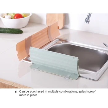 

Kitchen Sink Water Splash Guard Flexible Adhesive Strip Dish Washing Baffle Board Household Kitchen Water-proof Gadget