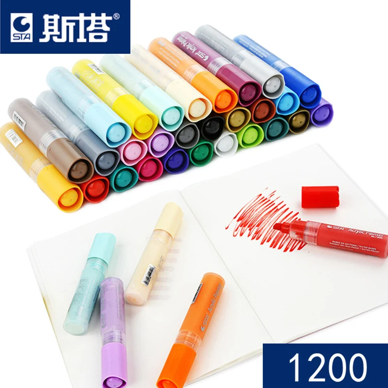 STA 28 Colors Acrylic Paint Marker Permanent Waterproof 1 7mm
