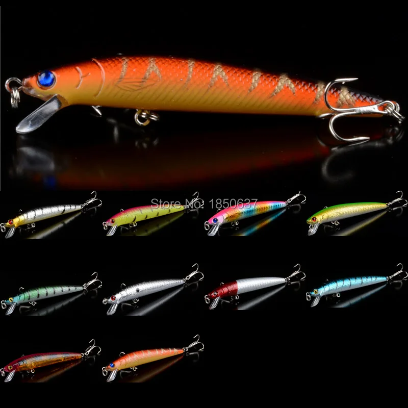 

New Arrival 1 pcs Hard Minnow Fishing Lures 3d Eyes Bait Crankbait Wobblers Tackle Isca Poper Japan