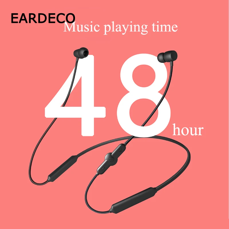 Спортивные Беспроводные наушники EARDECO, тяжелый бас, Bluetooth, наушники для телефона, беспроводные наушники, гарнитура с микрофоном, музыка