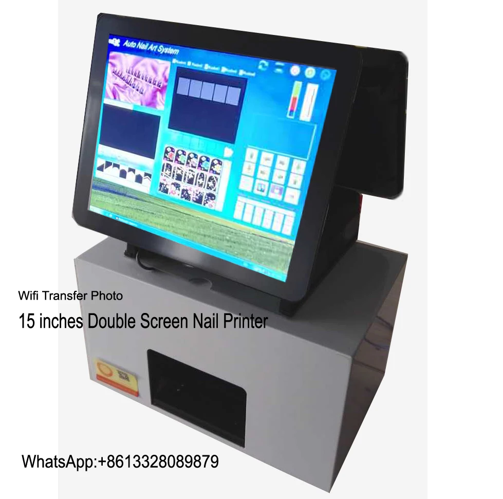 2017 korea naily Nail printer with double side 15 inches touch screen