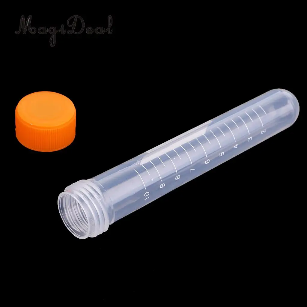 5Pcs Round Clear Knitting Sewing Needles Storage Tubes For Beads Container with Scales