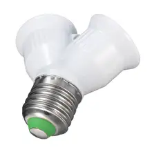 1A E27 To E27 Lamp Base Double Socket Lamp Base Holder Converter Splitter Adapter For Led Light Lamp Bulb 220V