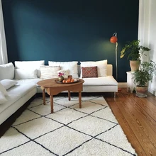 Ковер ручной работы в скандинавском стиле, геометрический ковер в богемном стиле, в клетку, в полоску, современный, черный, белый, дизайн, ковер для гостиной, марокканский, на заказ, карп