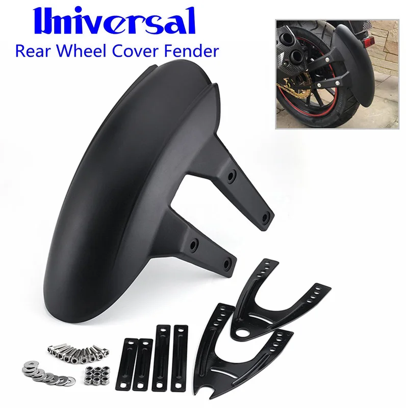 

Wheel Motorcycle Rear Universal +Nuts Protectors Cover Mudguard Fender Guard Set