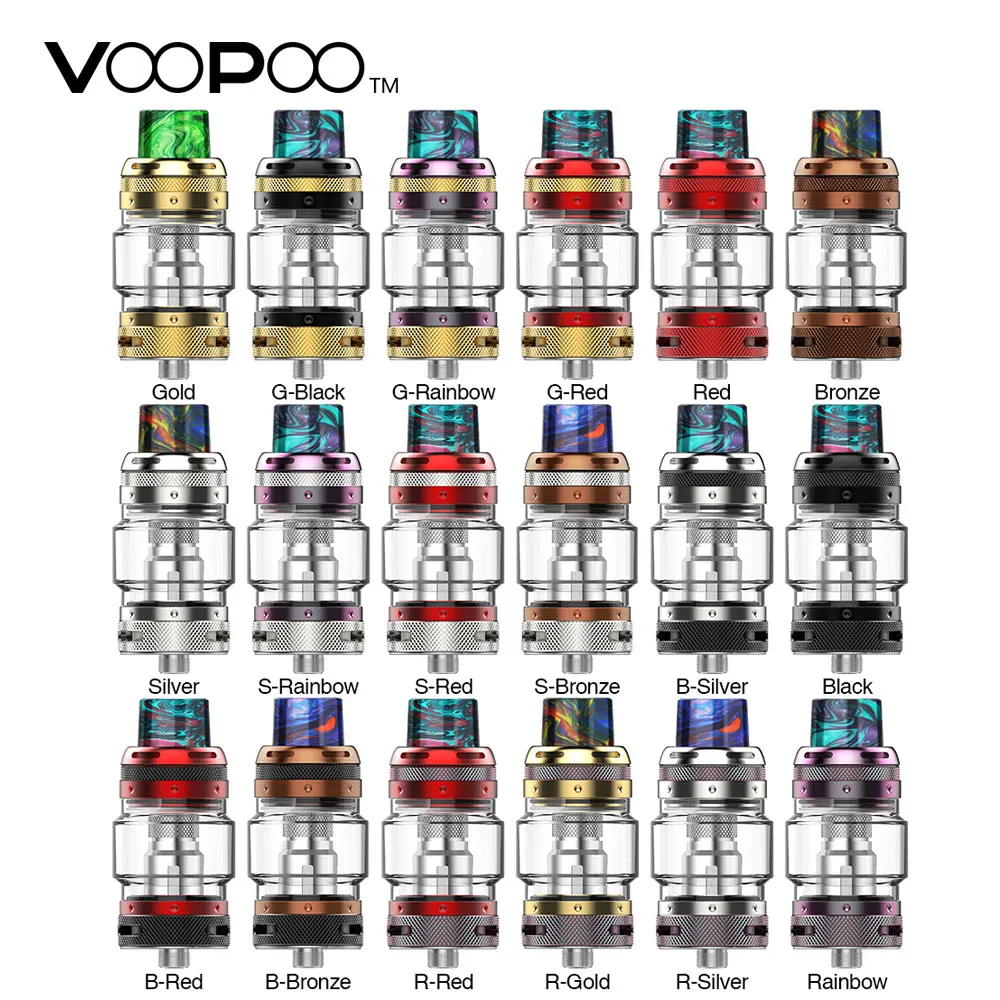 

Original VOOPOO UFORCE T1 Tank 3.5ml/8ml Atomizer 24.6mm Diameter Easy Top Refill & New Mesh N1 Coil E-cigarette Vape Atomizer
