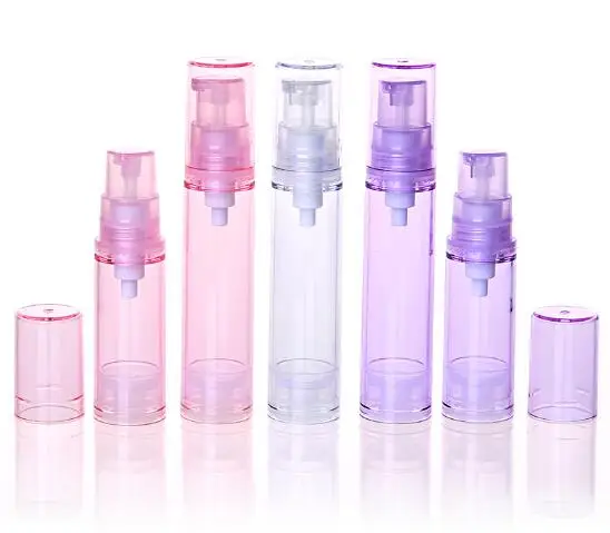 

5PCS/LOT Empty airless pump plastic bottles vacuum pressure emulsion bottle with lotion pump on travelling cosmetic packaging
