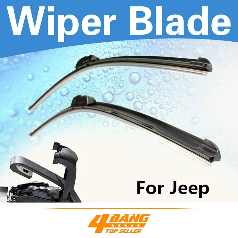 2PCS 19 19 Car Styling Windshield Bracketless Wiper Blades Frameless Rubber For font b Jeep b
