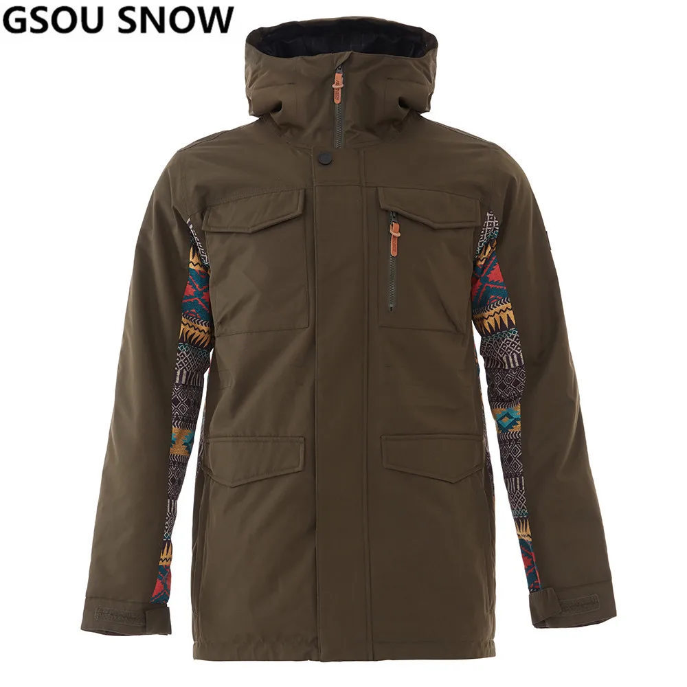 

GSON SNOW Brand Winter Ski Jacket Men Waterproof Windproof Snowboard Jacket Outdoor Sports Snow Skiing Snowboarding