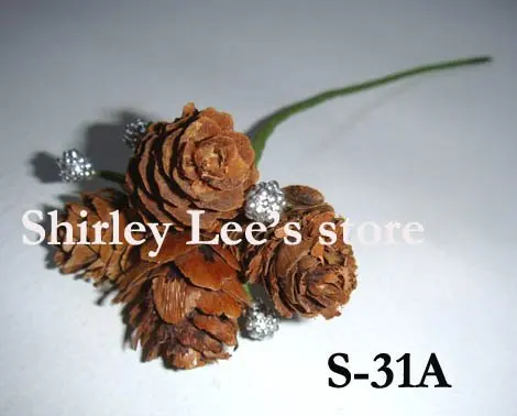 

120 X Holiday Crafting--xmas Pick,miniature Pine Cone W/berry ,holiday Trimming Accessory (Free Shipping By Express)