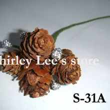 120 х праздничный крафт-Рождественский выбор, миниатюрный сосновый конус W/berry, праздничный аксессуар для обрезки( экспресс