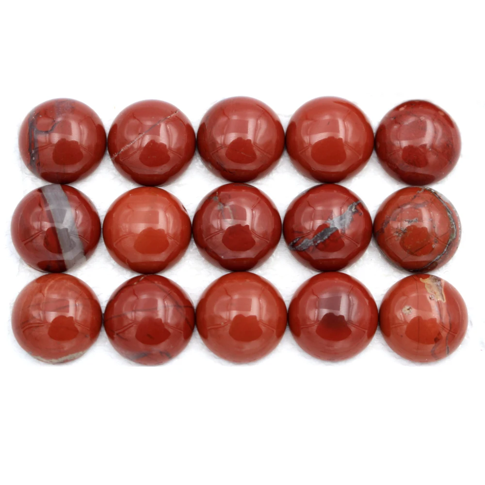 Red stone Dome Round CABs Cabochon Flat Backed Semi precious stone