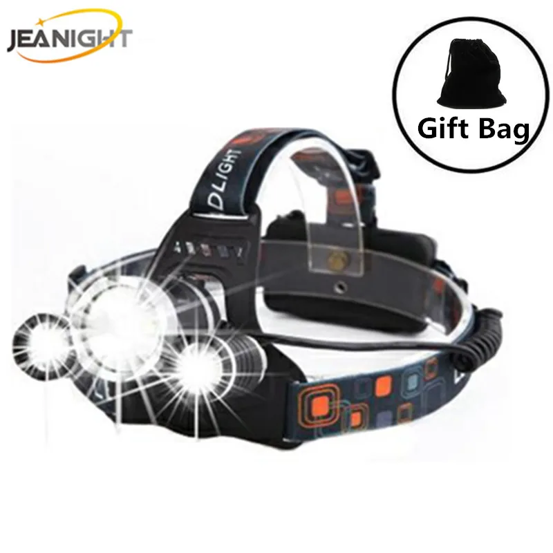 JEANIGHT XML 3T6 10000LM Headlight Head Lamp Flashlight Lantern 4 Modes