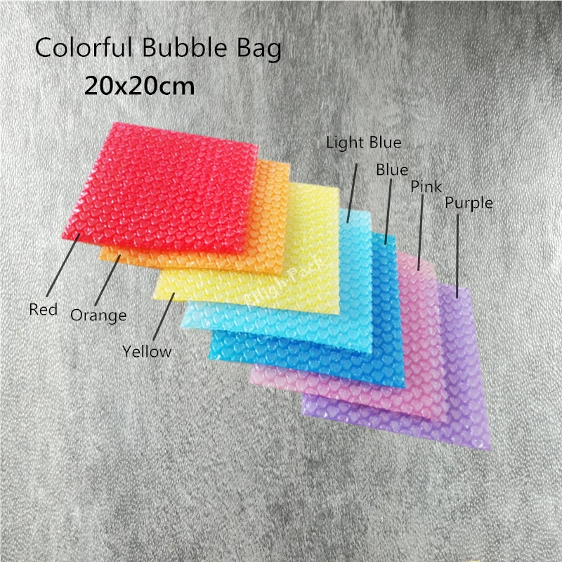 50pcs 20x20cm Heart-Shaped Bubble Bag Foam Packaging Materials Gift Decoration 