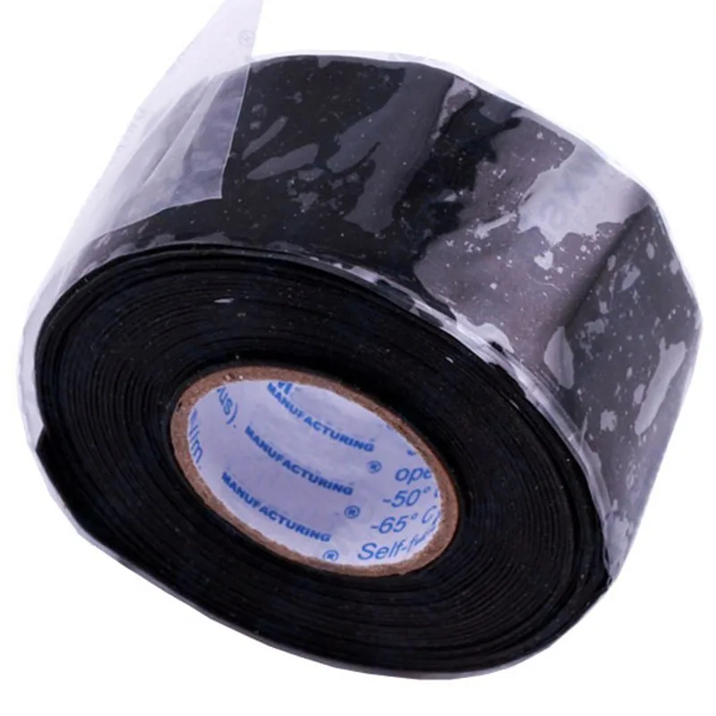 Водонепроницаемый черный силиконовый ремонтный склеивание спасательный самосплавляющийся провод шланг соединительный провод спасательный Горячая 6613 - Цвет: black