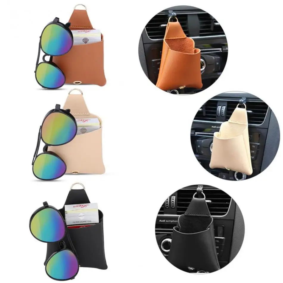 Car Air Vent Outlet Storage Pocket Organizer Bag Pouch W/ Hook Holder