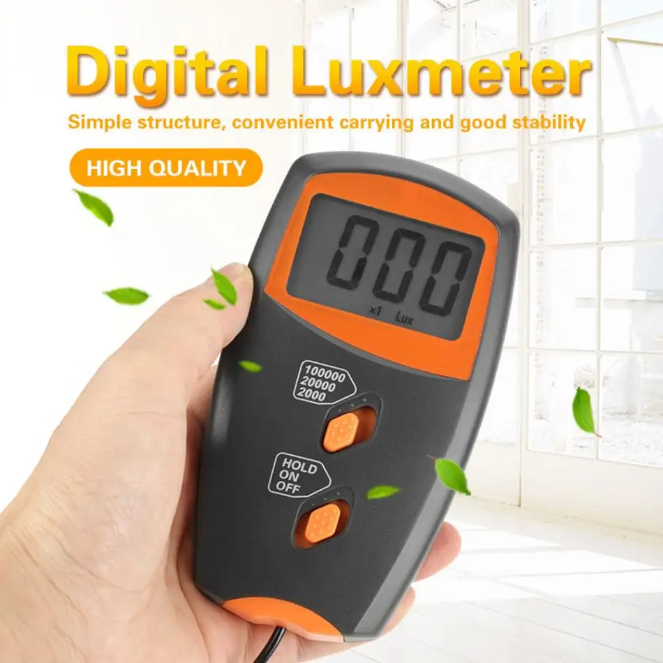 LX1010BS Цифровой Люксметр, ЖК-дисплей, измеритель освещенности, экологический тестер, инструмент, аксессуар, Топ