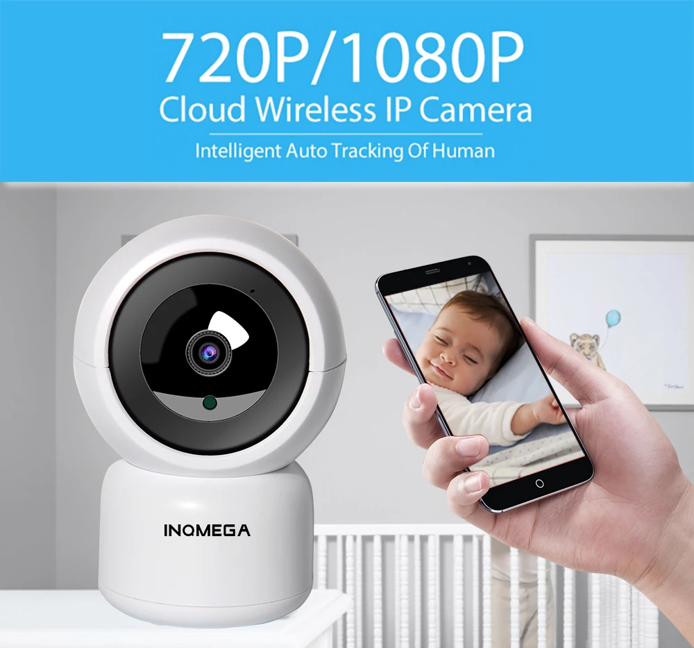 INQMEGA 1080P облачная Беспроводная IP камера, интеллектуальное автоматическое слежение за человеком, Домашняя безопасность, видеонаблюдение, сеть видеонаблюдения, мини Wifi камера