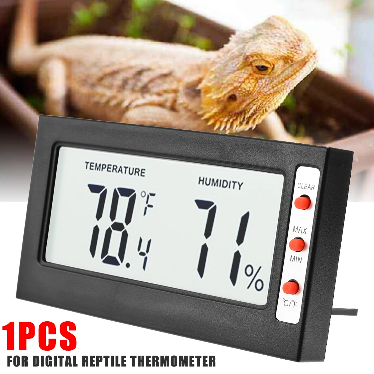 

Wireless Digital Thermometer Hygrometer Embedded Temperature Control for Pet Reptile Fish Tank