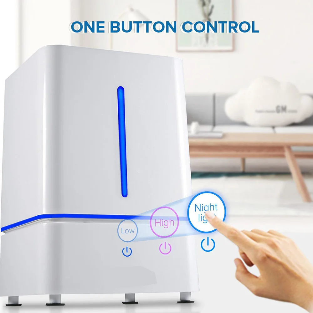 

3 in 1 Humidifier 360 Degree Mist Humidifier 4L Capacity Bedroom Night Light Baby Whisper-quiet Home Aroma Diffuser