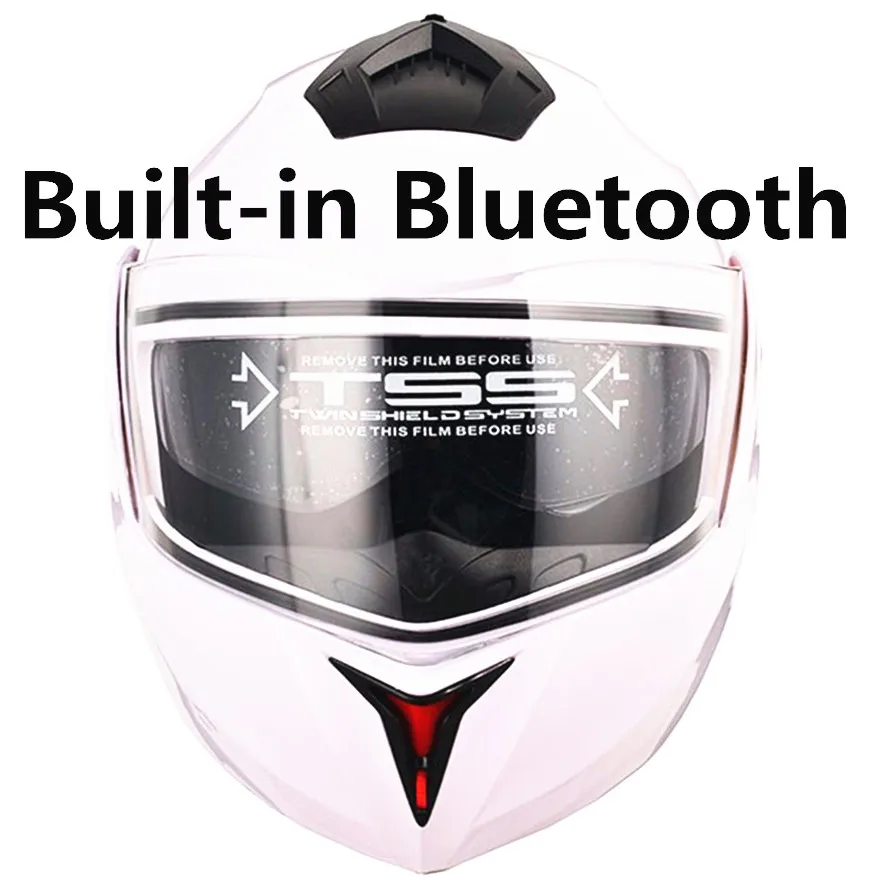 Горячая Bluetooth мотоциклетный шлем встроенный домофон Dot Стандартный шлем Rider BT говорящий с FM радио