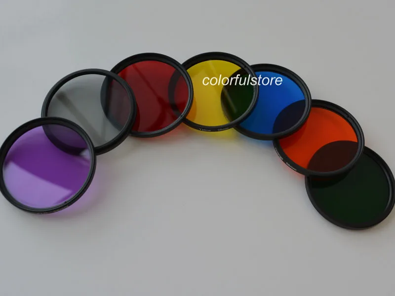 40,5 40,5 мм 7 шт полноцветные зеленые, оранжевые, красные, фиолетовые, желтые, синие, серые линзы для камеры фильтры для Cokin P