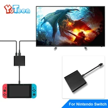 Адаптер Yoteen type C для nintendo Switch Замена док-станции ТВ HDMI конвертер Кабель USB 3,0 порт для аксессуаров