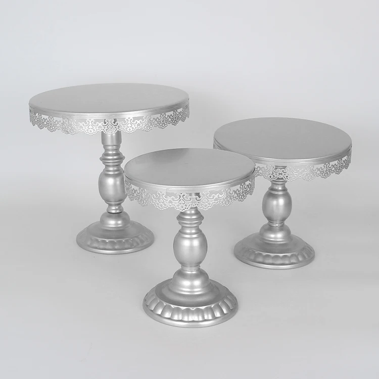

3 Pcs Silver Cupcake Cup Cake Crystal Wedding Dessert Display Stand