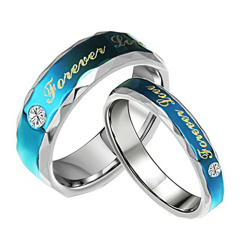 Online Forever Love Blue Ring 316l Stainless Steel Online Forever Love Blue Ring 316l Stainless Steel Jewelry His And Hers Matching Engagement Cute Wedding Band Aliexpress Mobile