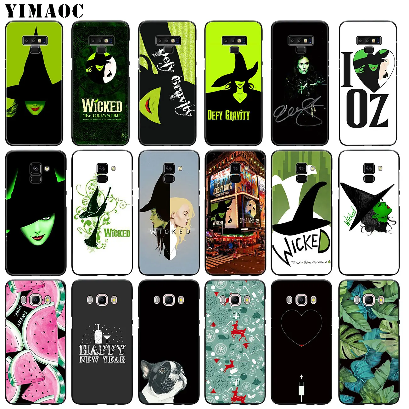 YIMAOC Broadway Musical Wicked Lyrics Soft Silicone Case for Samsung Galaxy A6 Plus A9 A8 A7 2018 A3 A5 2016 2017 Black Note 9 8