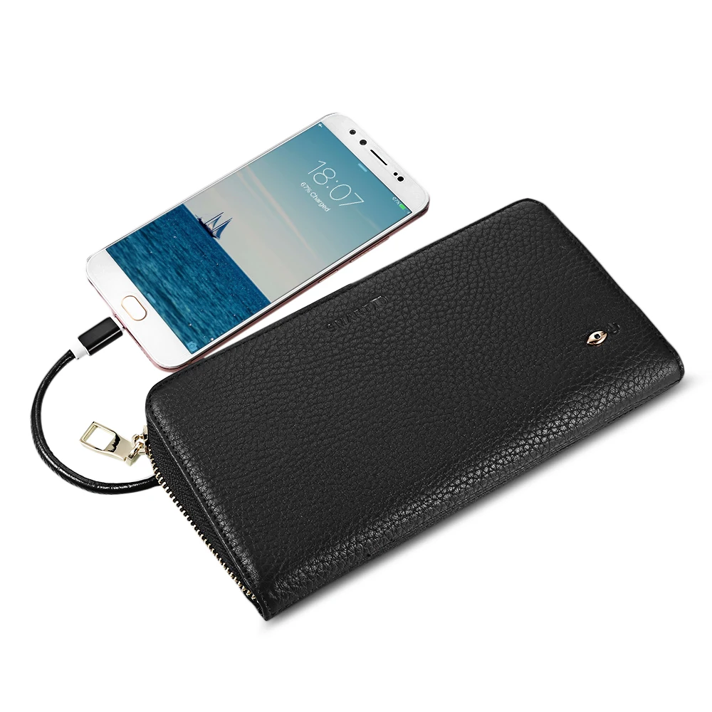 

Multi Function Men Wallet Clutch Smart Tracker Finder GPS Wallet Male Organizer Long Coin Genuine Leather Purse