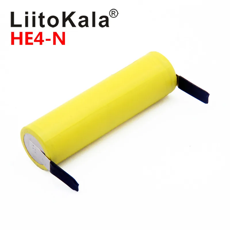 LiitoKala HE4 2500mAh литий-ионный аккумулятор 18650 3,7 V power перезаряжаемые батареи Макс 20A, 35A разрядка+ никелевый лист