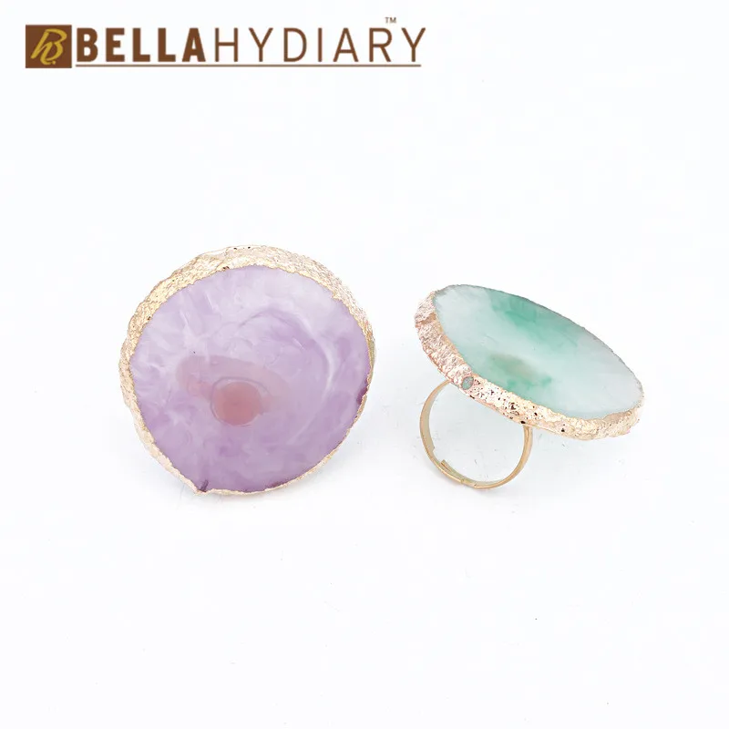 

Bijoux Vintage Simulated Stone Resin European Big Ring Women Irregular Chic Rings For Women Accessories Jewelry Jewellery Joyas