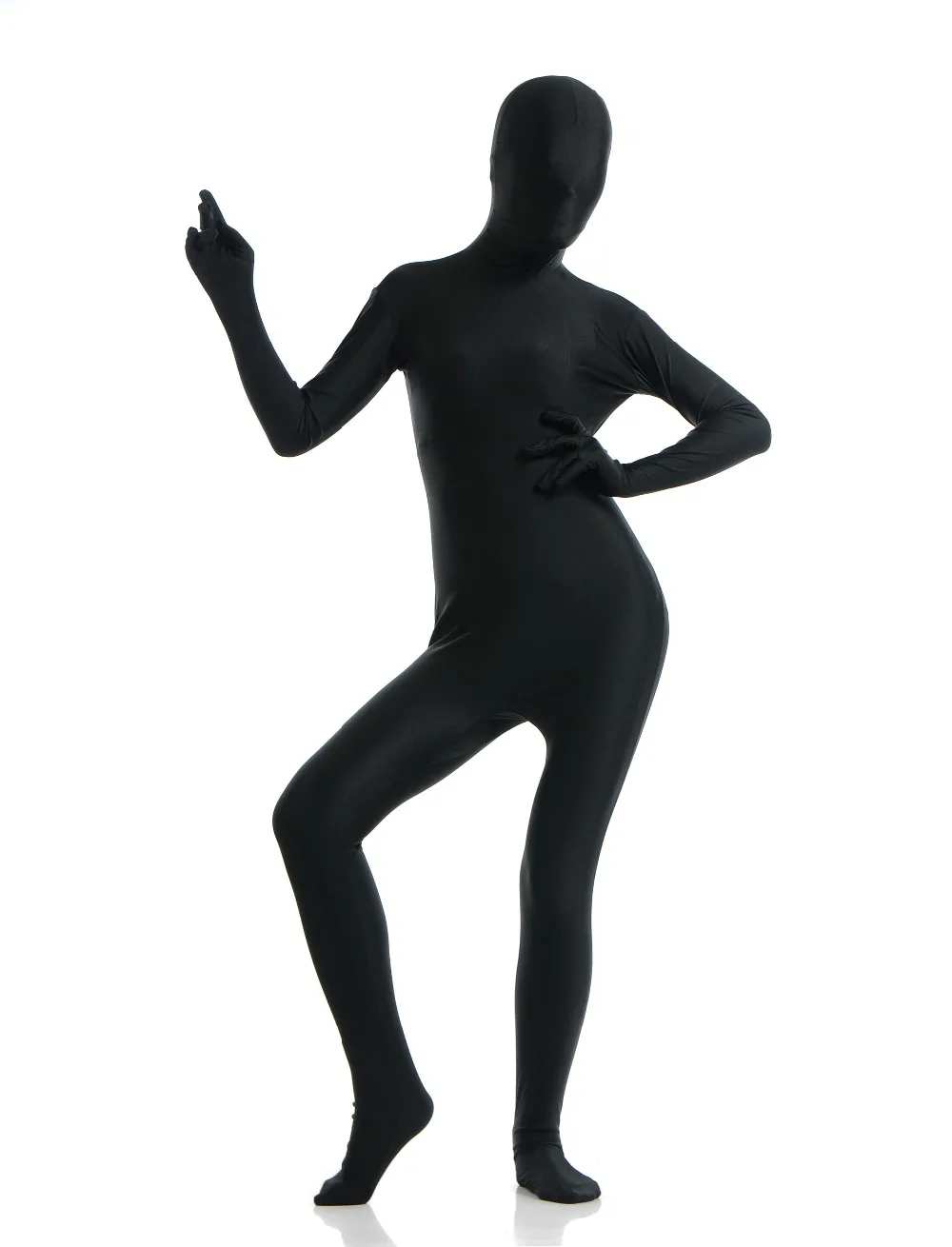 black Lycra Spandex Zentai Suits catsuitin Zentai from Novelty
