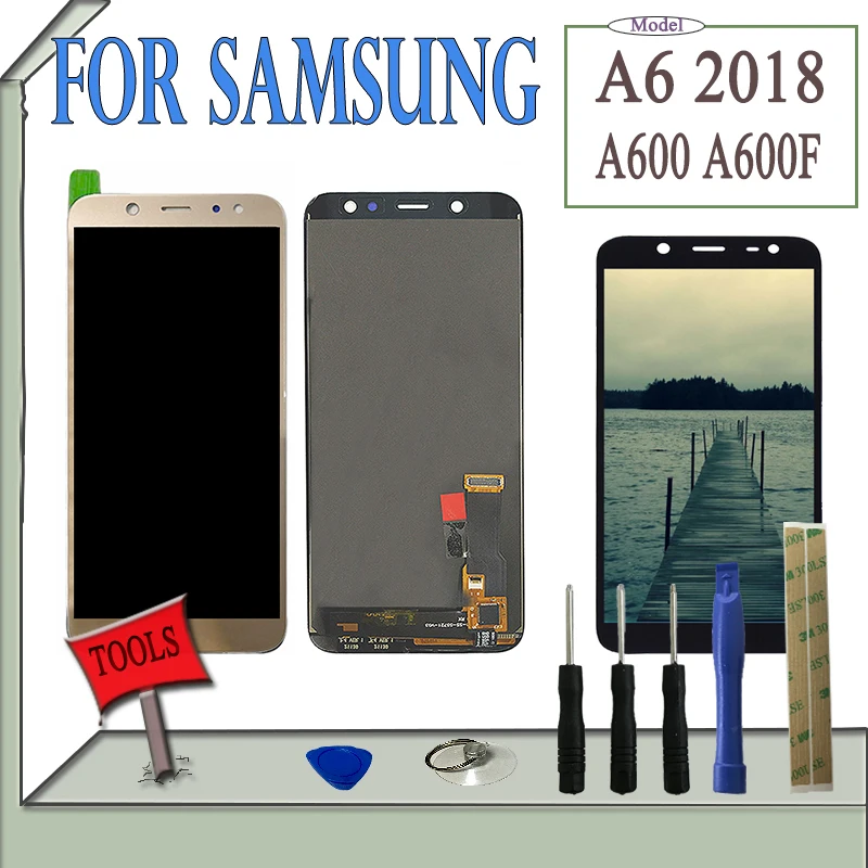 SZHAIYU 5 6 ''регулировка яркости ЖК-дисплей для Samsung Galaxy A6 2018 A600F A600FN сенсорный